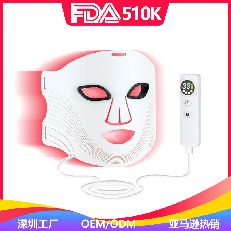 Factory New Product Infrared Photon Facial Mask Device Household Portable Silicone Beauty Mask Wholesale